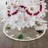 Handmade Felted Grey Christmas Tree Skirt - 36", Cream Cats and Green Trees T1CAT36 - ARCADIA HOME